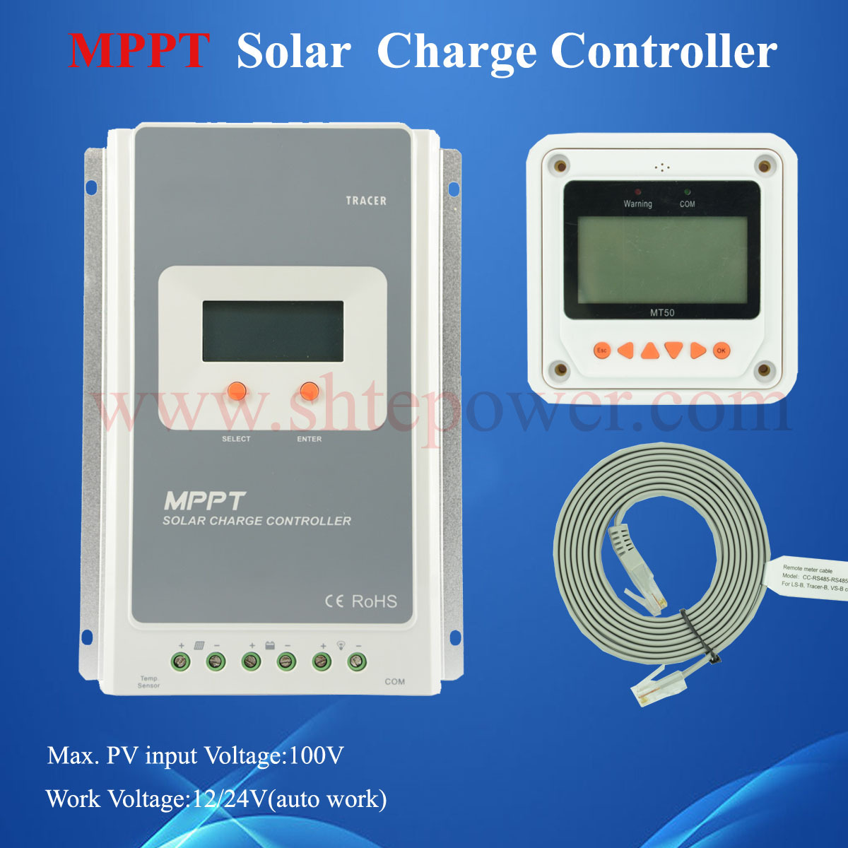 太阳能控制器 MPPT功能 耐压100V
