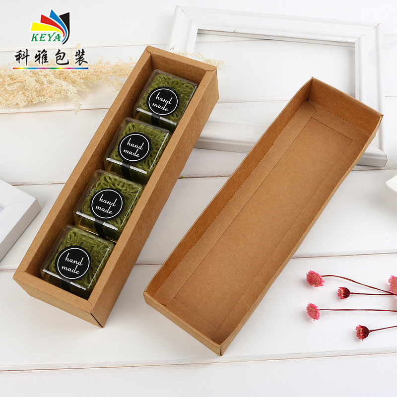 四格月餅包裝盒 折疊綠豆糕紙盒 定制logo鳳梨酥喜糖盒蛋黃酥盒子