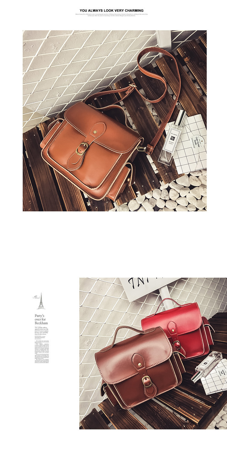 Korean version PUShoulder bag (brown)NHPB0317-brown