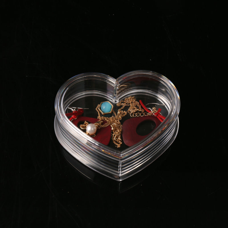 Trinket Storage box transparent Acrylic Simplicity Earrings Hairdressing dustproof storage box With cover Ear Studs Sorting box