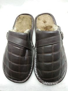 Spring and Autumn Pastoral Style Bedroom Couple Slippers Thick Bottom Cotton Slippers Men's and Women's Leather Home Shoes Wholesale