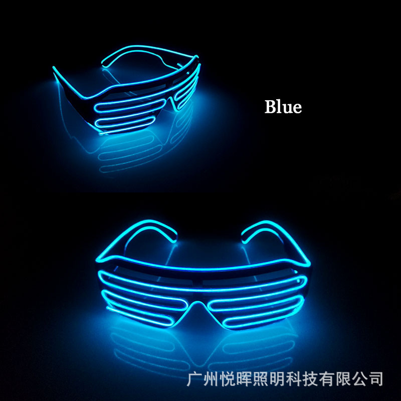 Venta caliente de Halloween persianas monocromo gafas luminosas bola vestir gafas fluorescentes Festival atmósfera suministros