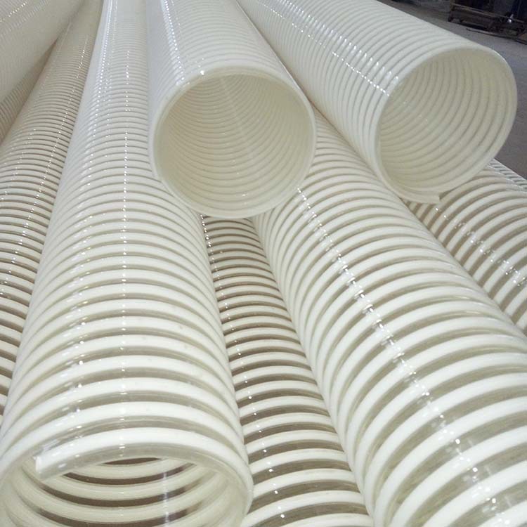 聚氨酯TPU塑筋螺旋增强软管碎屑颗粒输送耐磨塑筋软管