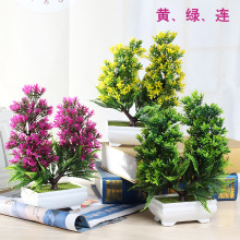 创意家居仿真塑料花盆栽绿植仿真小树假花盆景客厅装饰摆件批发