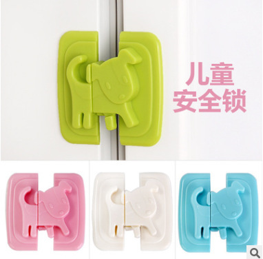 Ge Xuan Creative Cartoon Puppy Child Safety Lock Anti-Opening Drawer Cabinet Hand-Pinching Refrigerator Lock Protective Safety Door Lock