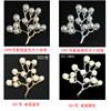 Metal golden hair accessory for bride from pearl, Korean style