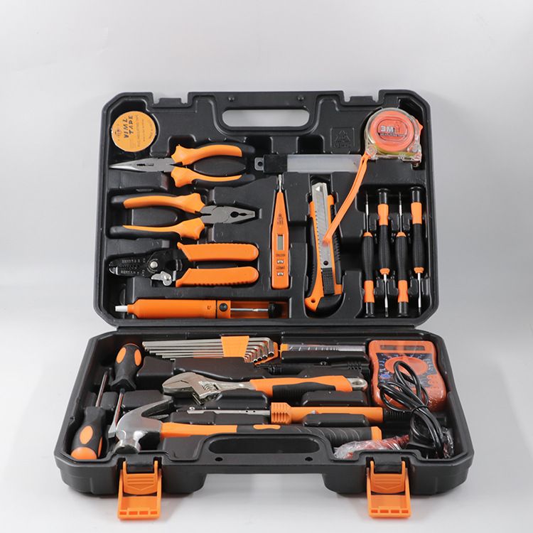 五金组合工具套装家用手动维修工具箱工具37件套电工五金工具