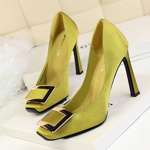 1028-1 the European and American wind high-heeled shoes high heel with shallow mouth silks