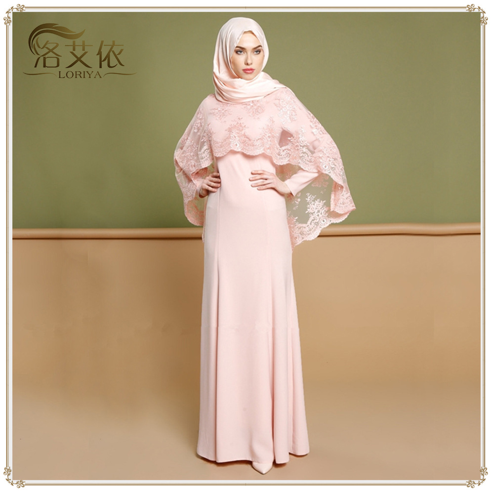 LR58# Muslim fashion long two-piece embr...