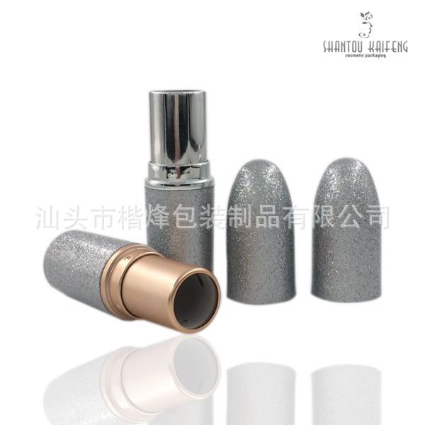 新款化妆品包材 喷漆砖石闪亮子弹头口红管 加工定制