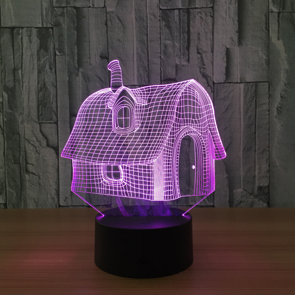 3D灯 七彩遥控触摸led灯创意产品礼品台灯小夜灯