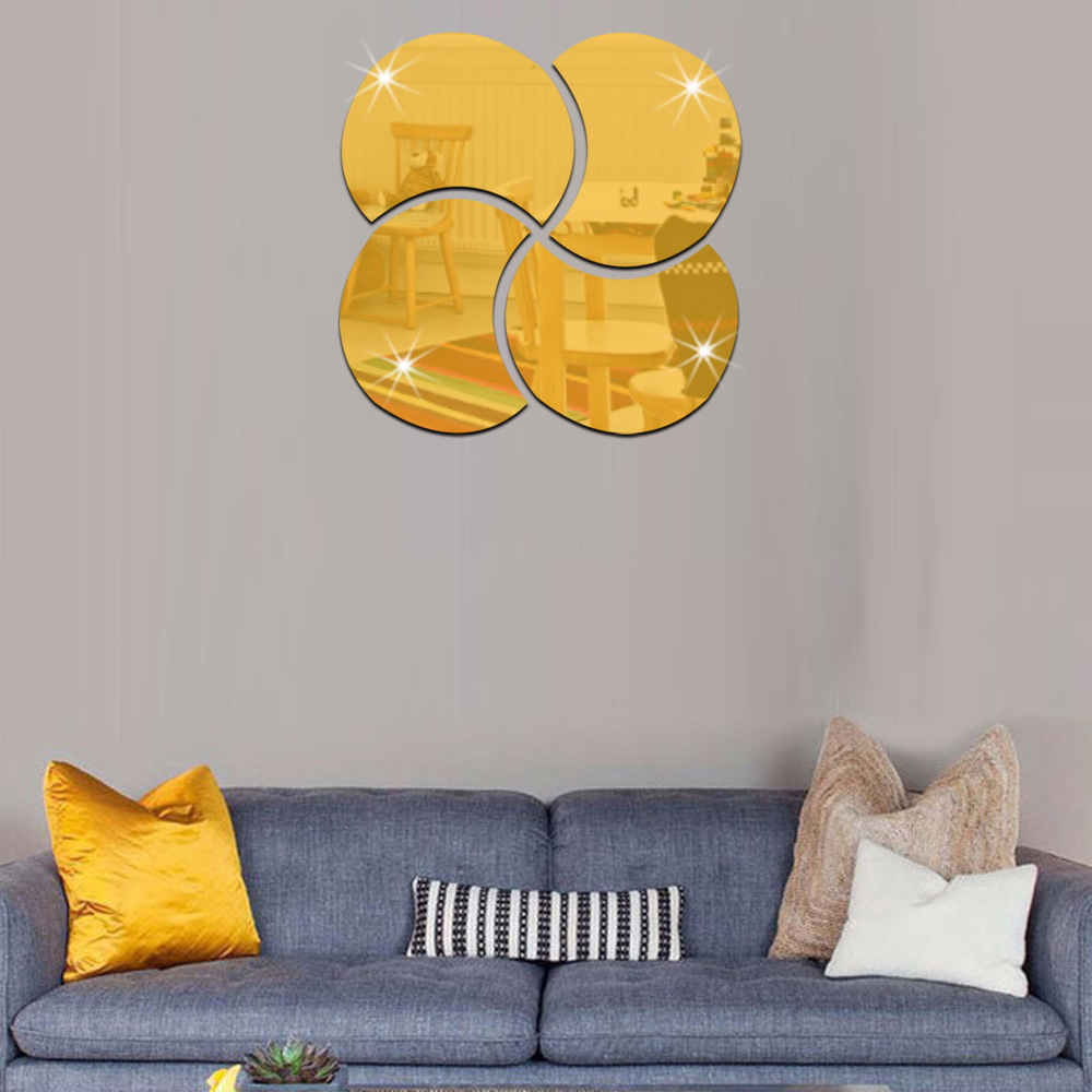 3d Round Mirror Wall Clock Removable Sticker Home Decoration_voghion.com