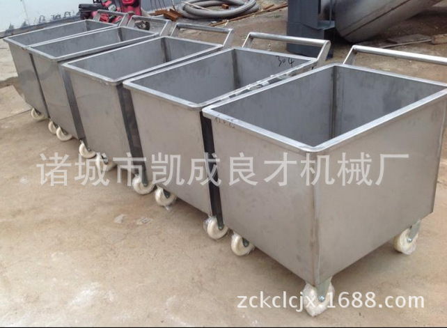 供应食品厂用标准料车不锈钢304材质料斗车 食品专用料斗车