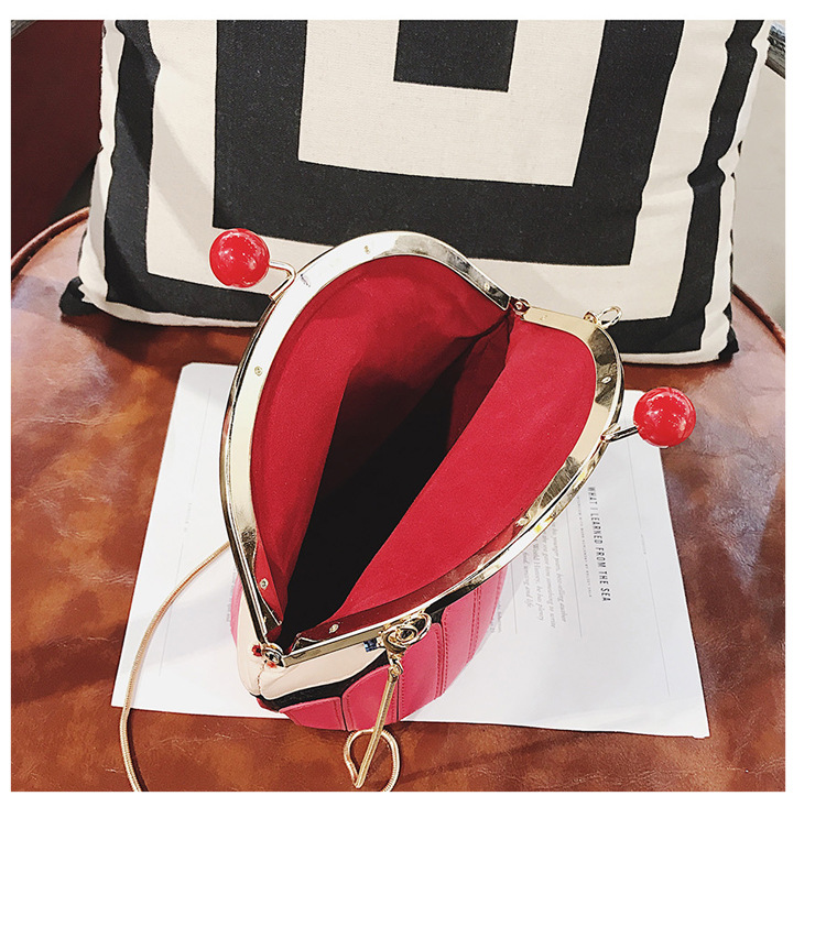 Women's Small Pu Leather Ice Cream Cute Bucket Clipped Button Shoulder стиле bag display picture 14