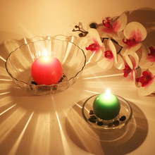 装饰照明蜡烛厂家批发 可制作各种颜色大小圆球石蜡工艺蜡烛