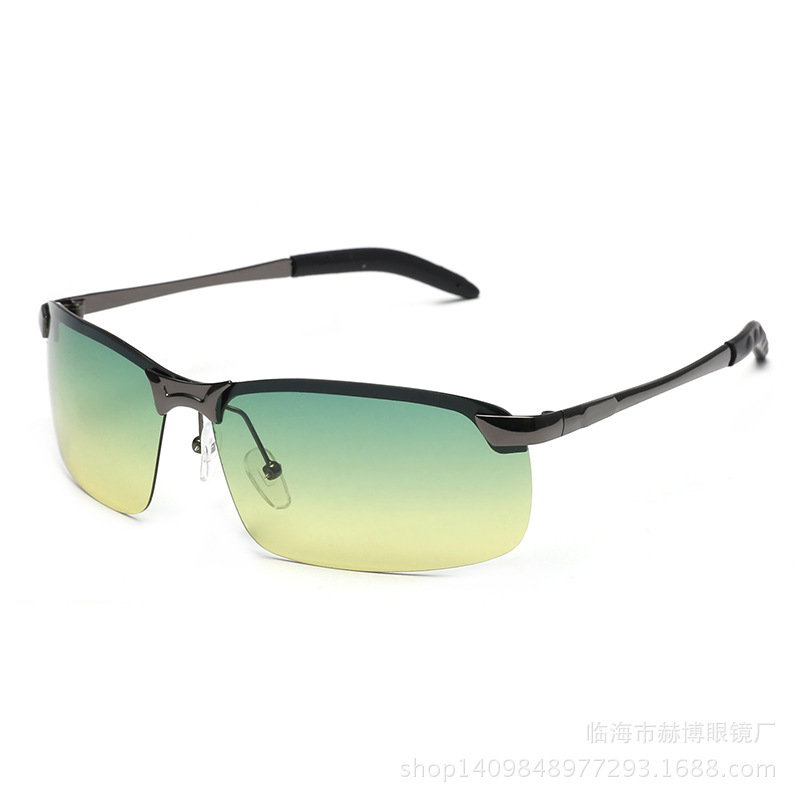 Men's Sunglasses 3043 Polarized Sunglasses Day and Night Dual-Use Polarizer Metal Driver's Driving Glasses Fishing