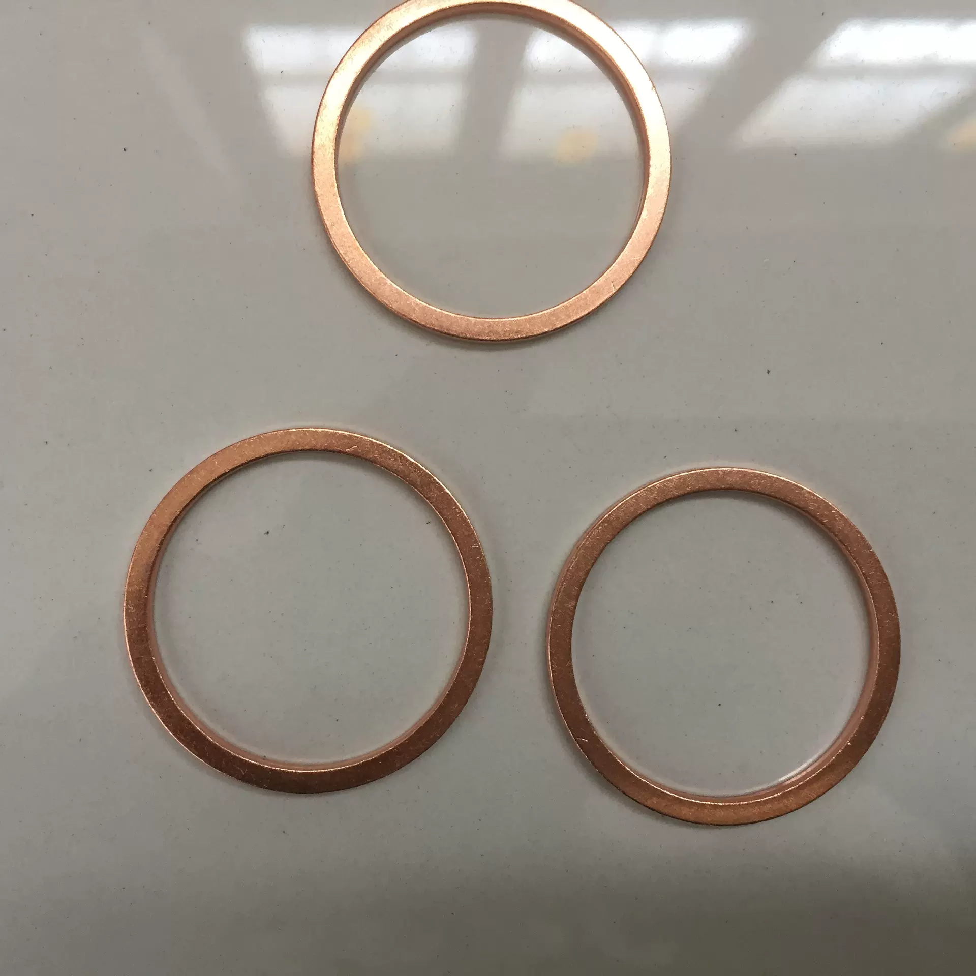 厂家直供紫铜垫片退火处理用于机械密封如汽车电器等可按图纸加工