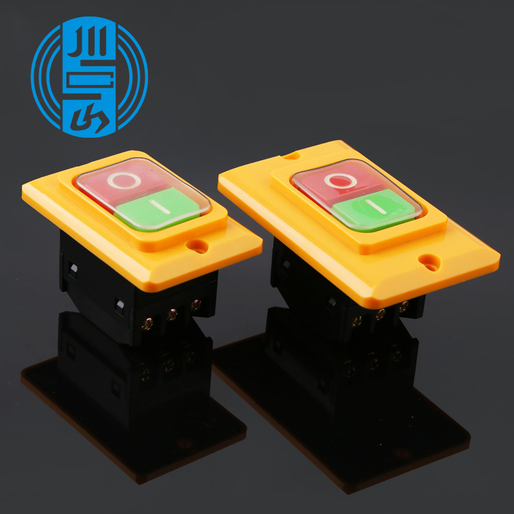 台钻 机床按钮防尘押扣双位 清洗烧烤机开关启动按钮开关LCH-10