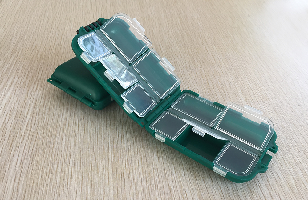 Boîte de pêche pour hameçons et accessoires en vert_voghion.com