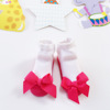 Children's brand cute lace autumn tights with bow for princess, socks, European style