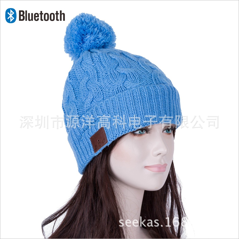 厂家直销无线蓝牙耳机帽5.0蓝牙音乐帽子跨境专供无线音乐加绒帽