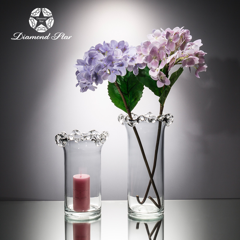 Diamonds Glass vase European style Modern simplicity originality transparent Decoration Hydroponics Dracaena sanderiana Home accessories wholesale