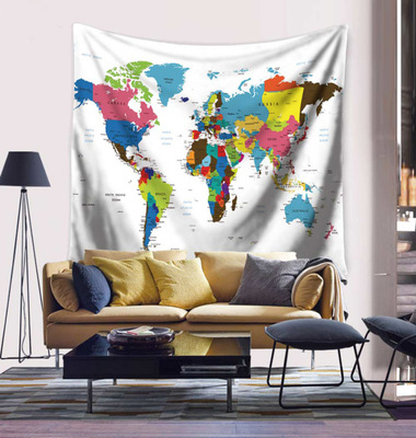 地图系列 印花家居挂画挂毯 壁挂 挂毯 挂饰 壁饰 装饰布 曼荼罗