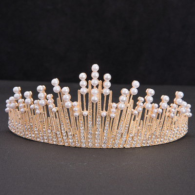 Korean bride Birthday Cake decorate Pearl Headdress baking Accessories Decoration goods in stock
