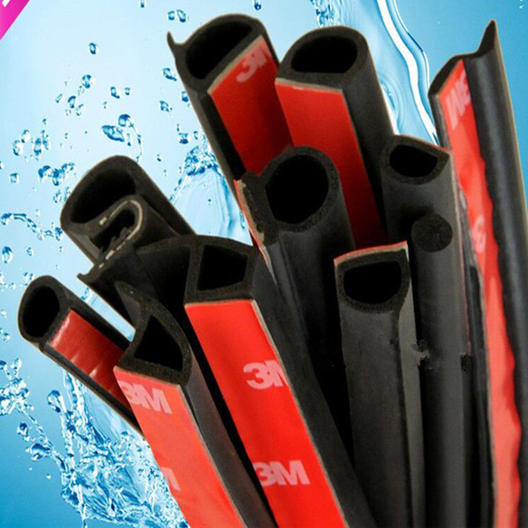 空心半圆自粘密封条D型胶条空心D型防撞隔音条机箱机柜发泡背胶