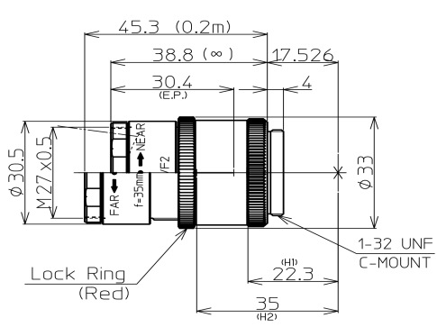 KOWA 兴和  2/3" 抗震镜头 LM35JCM-V