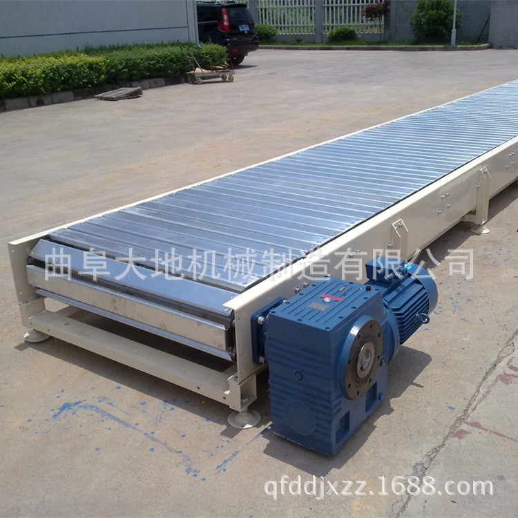 快递装车升降皮带输送机 食品级PVC带加格挡裙边皮带输送机