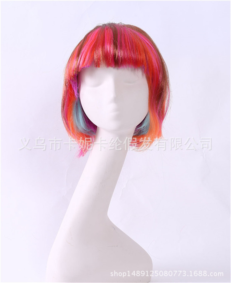 Estudiantes de escenario Bobo cabeza nueva moda fiesta fiesta damas peluca corta