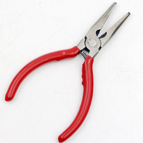 Hardware Tools Needle Nose Pliers Red 5 Inch Clamping Tools Household Hardware Watch Repair Tools