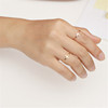 Fashionable matte ring stainless steel, accessory, Korean style