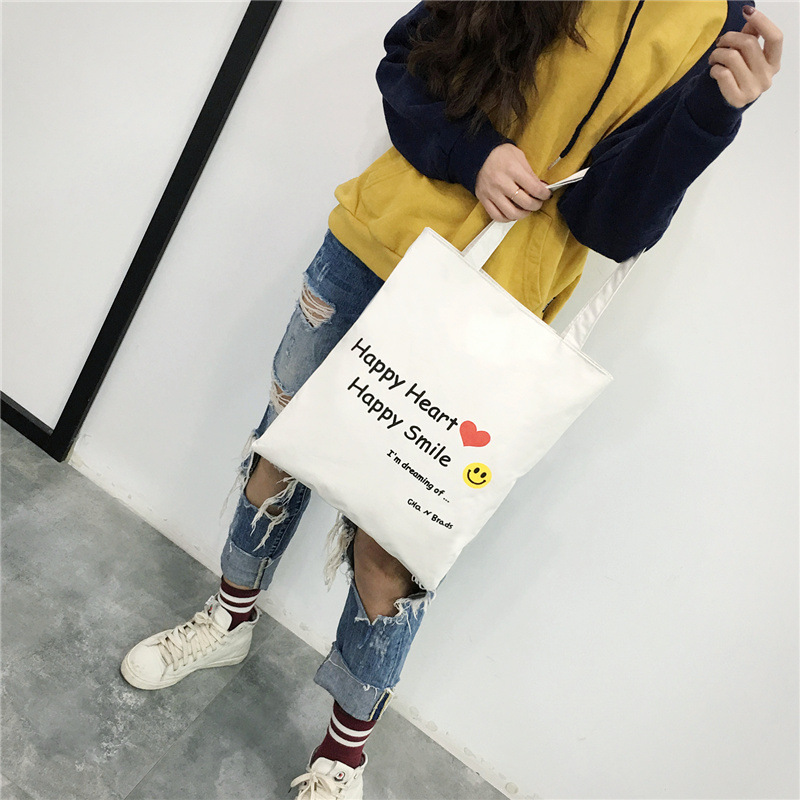 2020新款手提女包文艺图案帆布包女单肩包韩版学生袋批发|ms