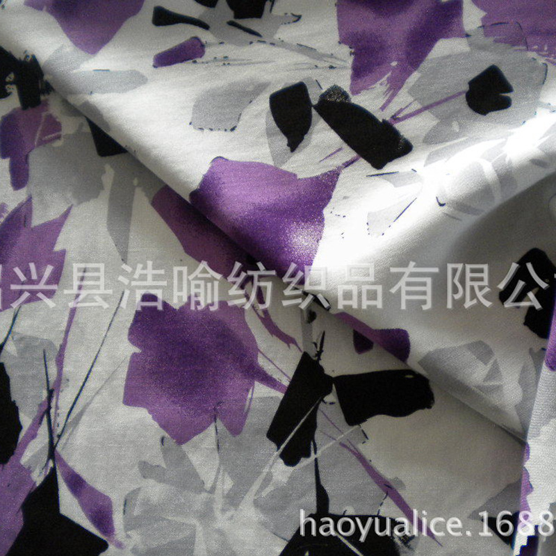 春夏人造棉活性印花面料 棉质衬衫内衣里布女服装用染色布