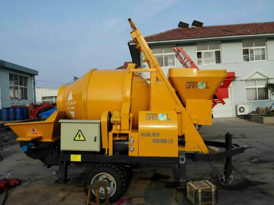 搅拌泵车 混凝土搅拌机带输送泵 450滚筒搅拌机带泵 搅拌机带拖泵