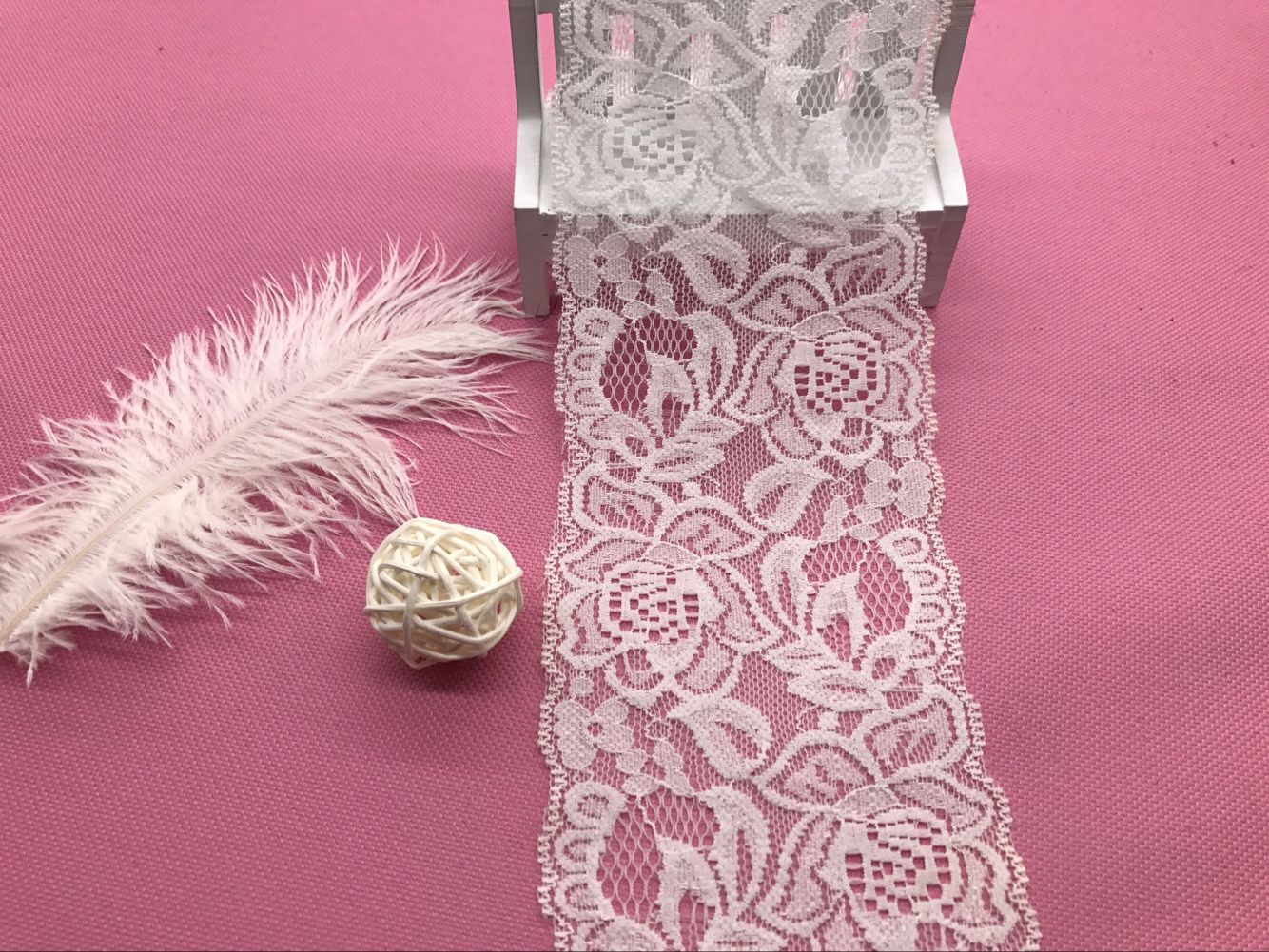 弹力花边氨纶花边厂家直销长期现货供应9052# 宽度9CM