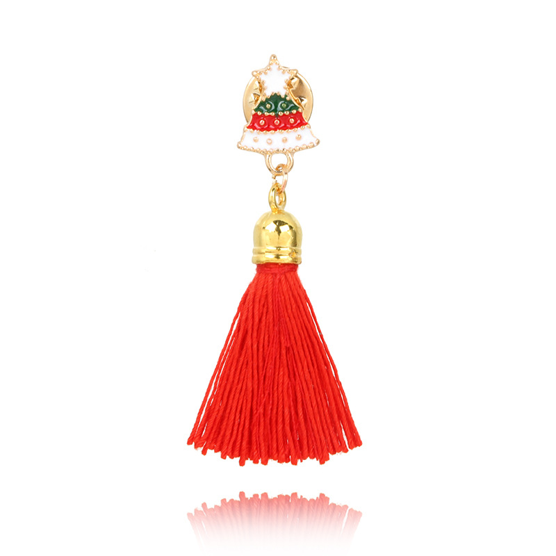 Korean version alloy plating brooch (Christmas tree red)NHGY0537-Christmas tree red