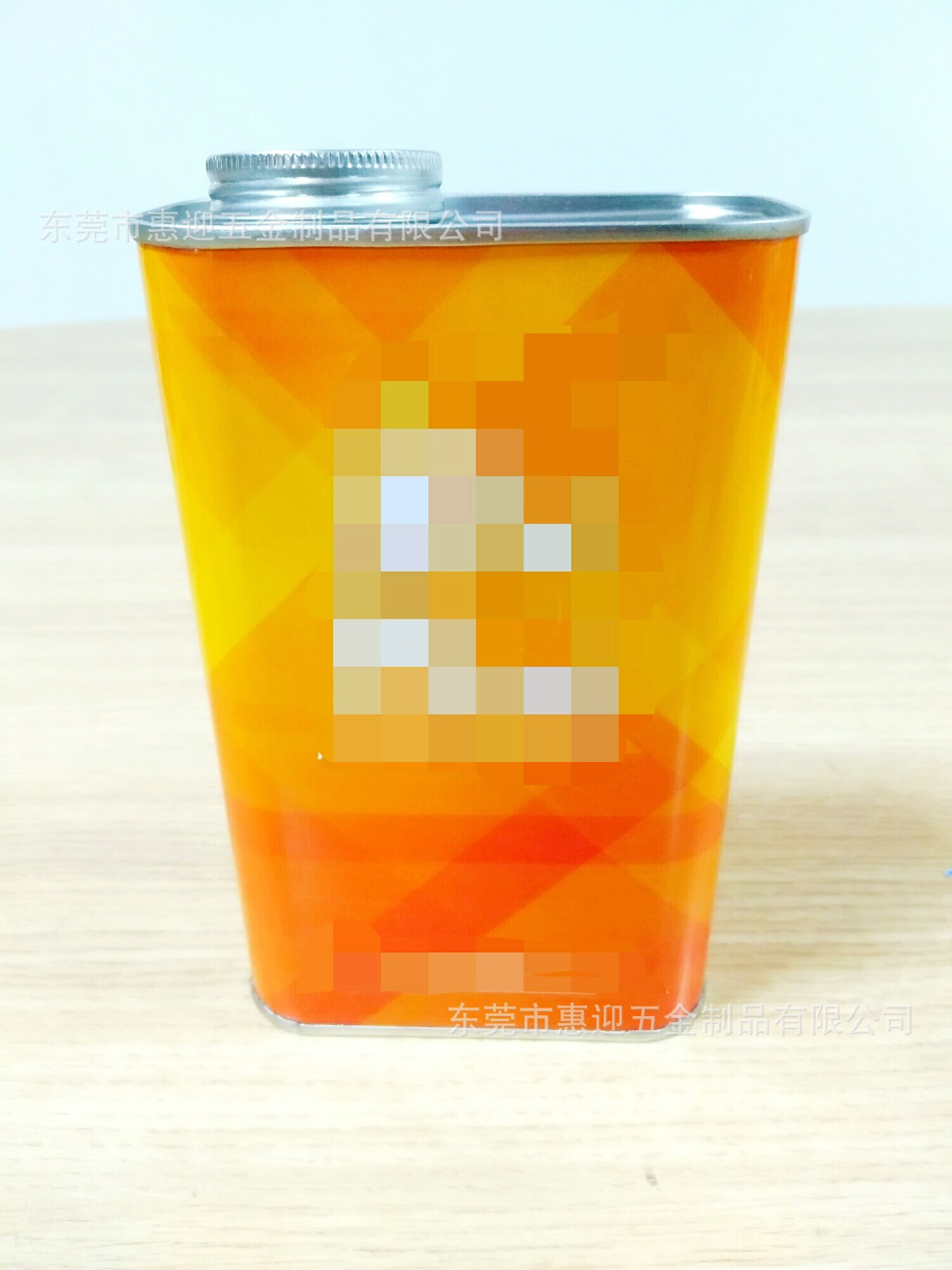 1L/100ml定制款彩印方罐金属化工溶剂包装罐