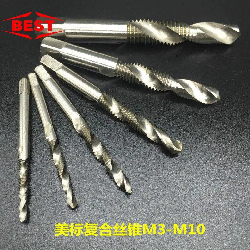 Метчик из интегрированного композитного материала для сверления и нарезания резьбы Метчик одноразовой формовки Американский стандарт с круглой ручкой M3M4M5M6M8M10M12
