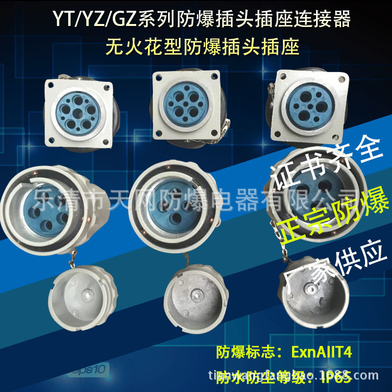 Manufacturers supply explosion-proof Single-phase Tripolar Plug socket connector 30A Three core