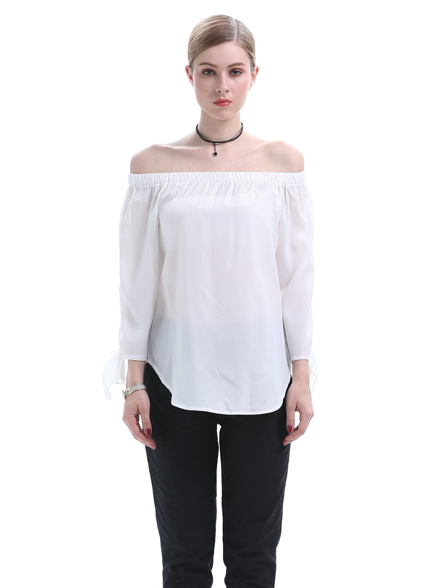 autumn new sexy loose off-the-shoulder blouse  NSJR22603