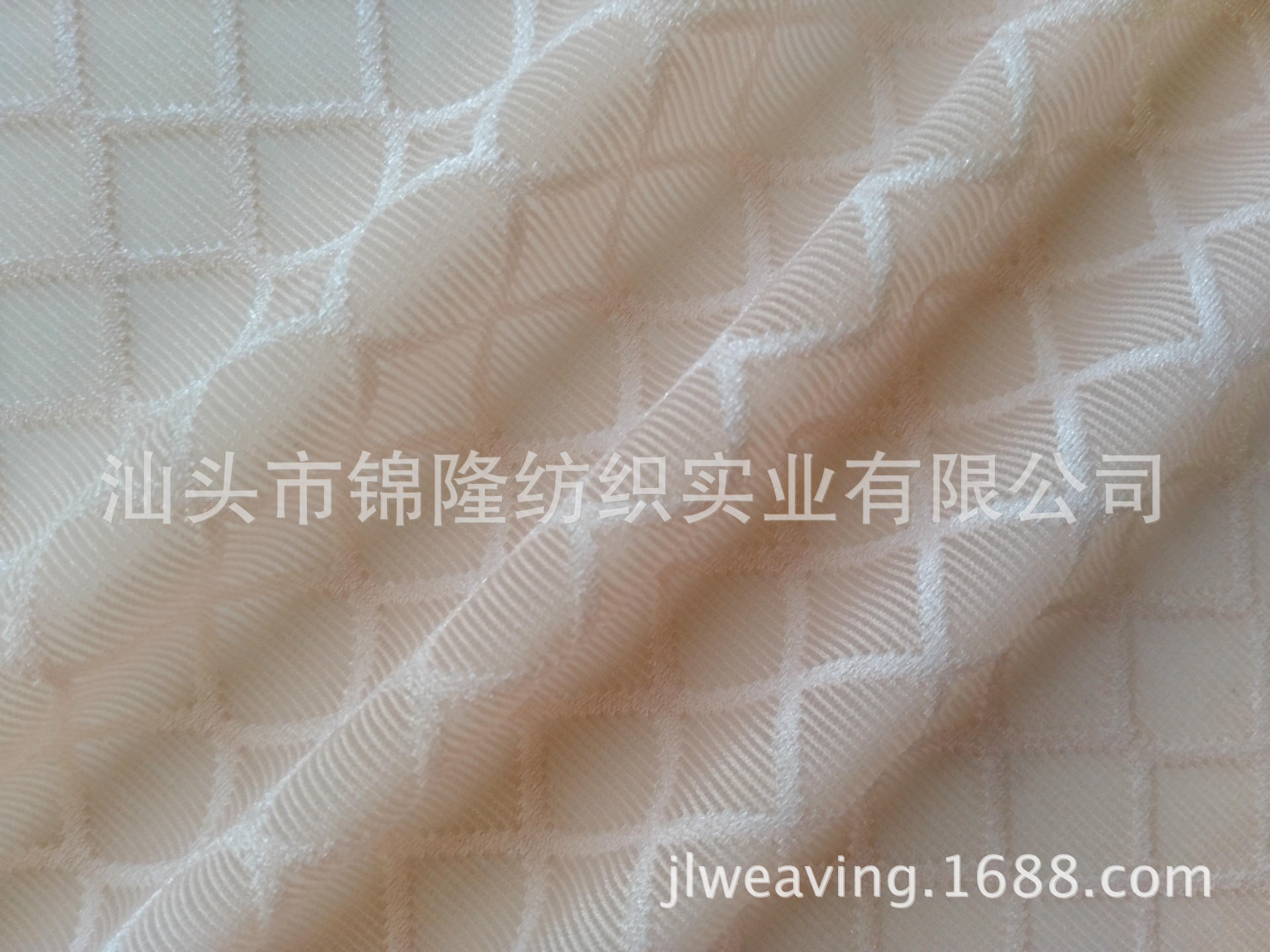 经编菱格提花 锦氨拉架几何提花  薄款镂空提花面料