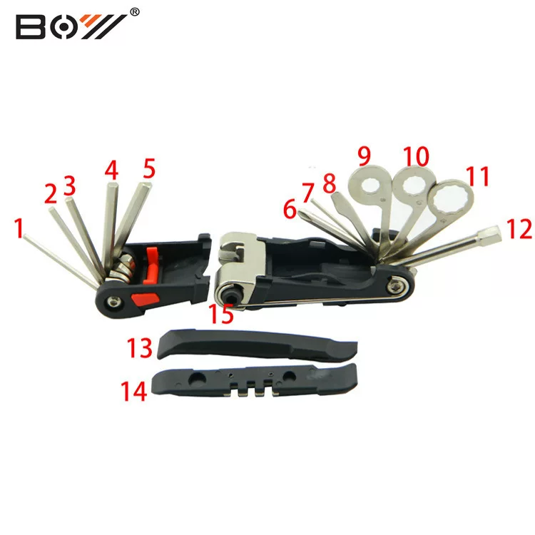  BOY bicycle combo tool hexagonal mountain bike folding tool Repair tool 8020A