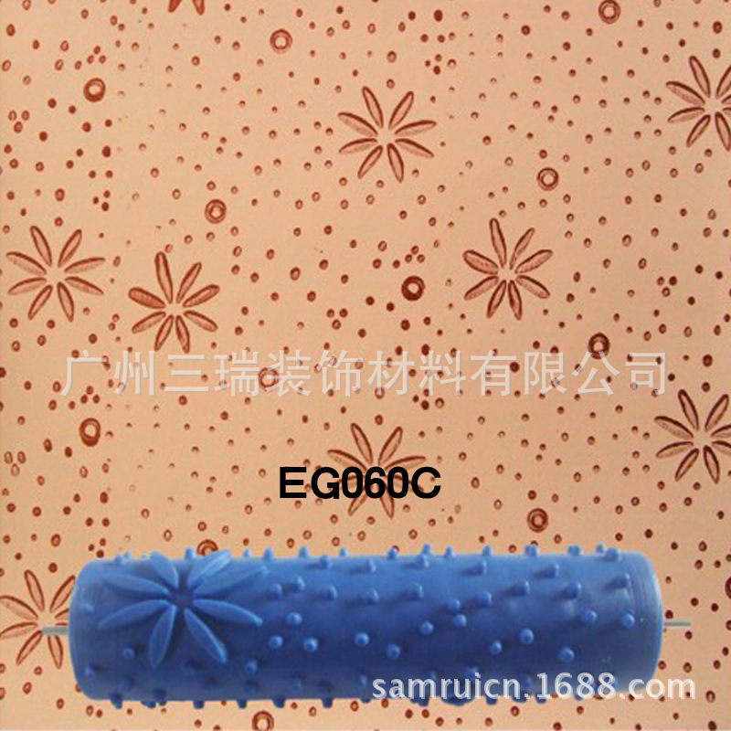 7 pulgadas rodillo de impresión herramienta arte pintura pared moleteado líquido papel pintado rodillo de impresión pintura rodillo moleteado rodillo