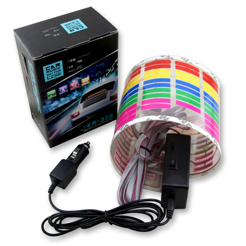 Автомобильная светодиодная музыкальная подсветка, светящаяся в ритм музыки, светодиодная подсветка, управляемая звуком, танцующая под музыку, светящаяся в ритм музыки, фара