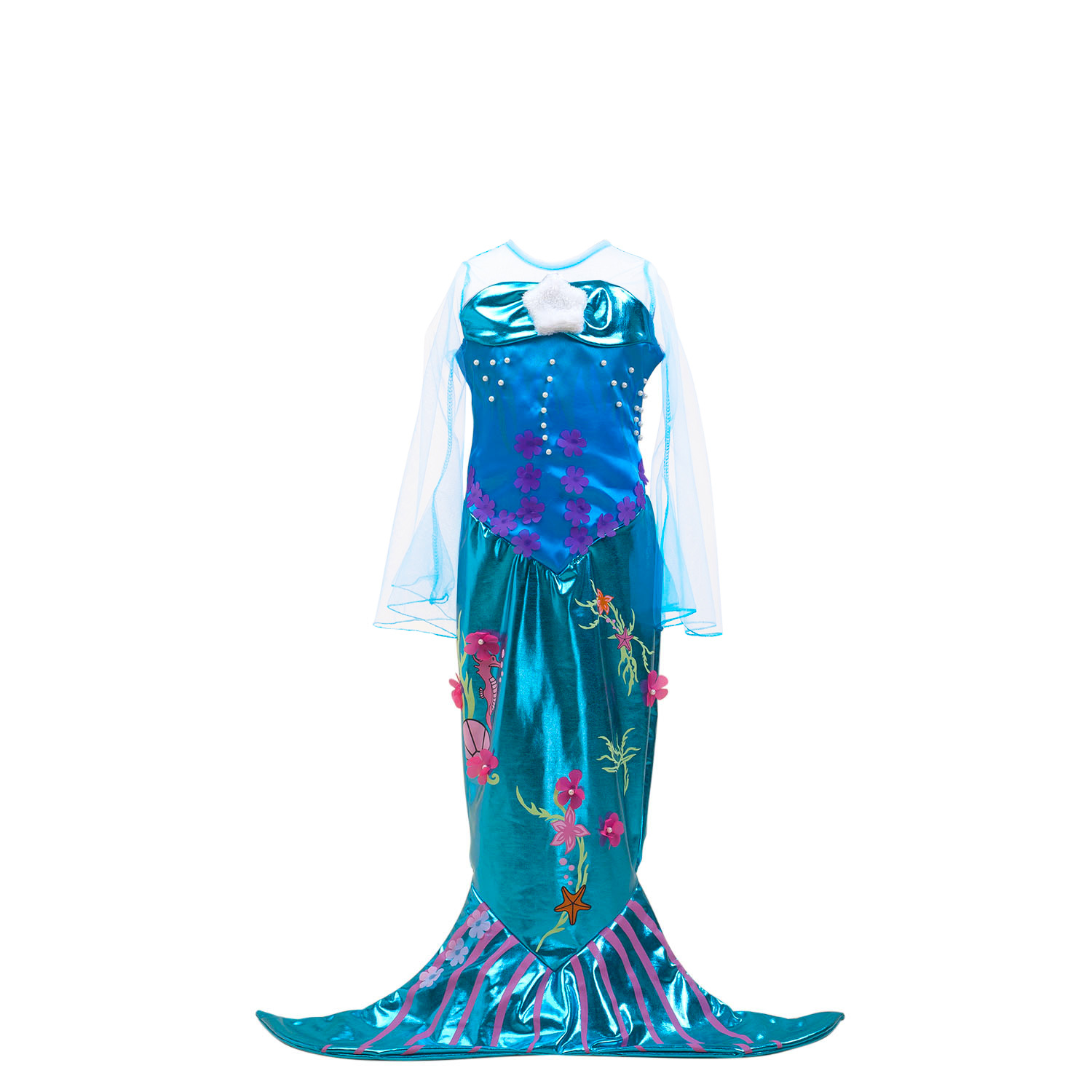 Girls Little mermaid Dress Princes Gown kids Costume Party Cosplay Dress Up ZG8