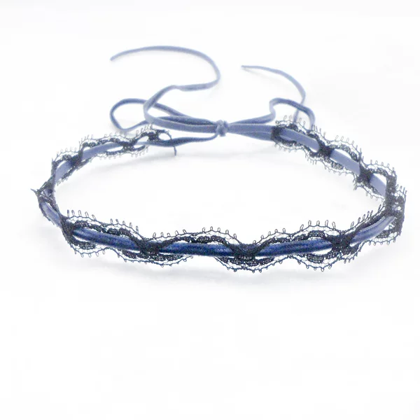 Japanese and Korean Style Jewelry Lace Lace Lace Eyelash Lace Bow choker Collar Chain Collar Chain Wool Chain Necklace
