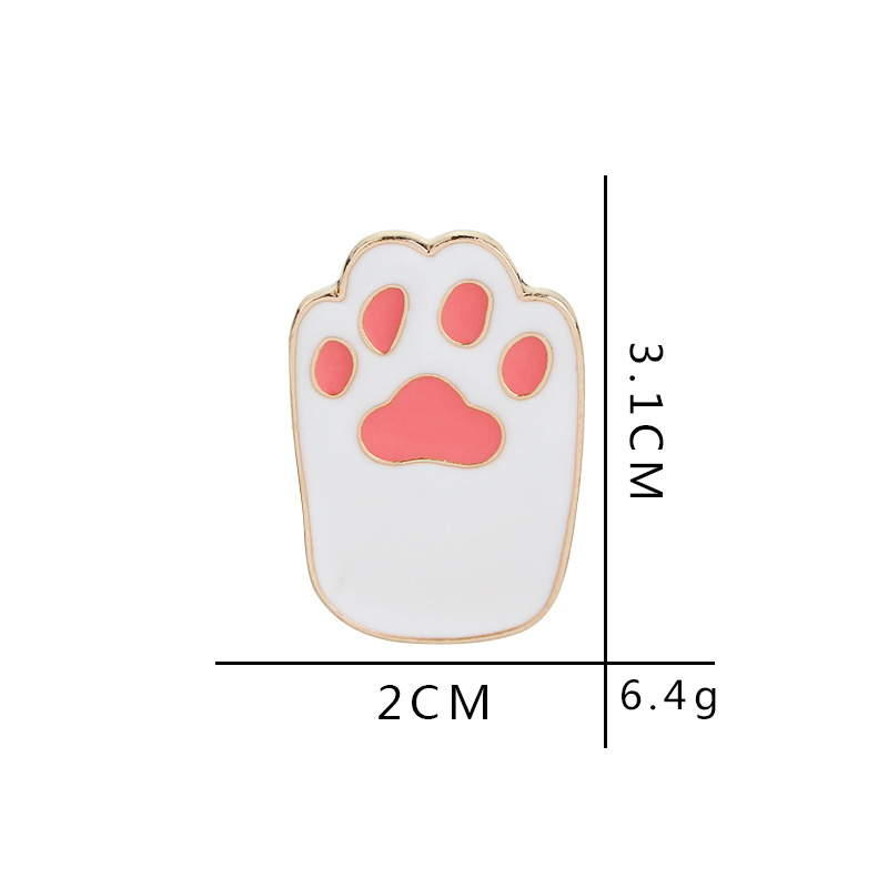 Broche de moda lindo perro mascota huella de gato broche de garra accesorios de venta caliente al por mayor nihaojewelrypicture2